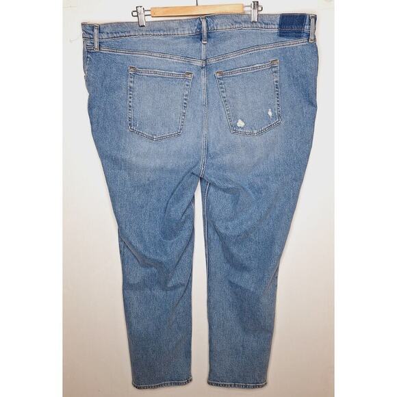 Abercrombie & Fitch The 90s Straight Ultra High Rise Jeans Cross Front 37 / 24 R - Picture 9 of 9